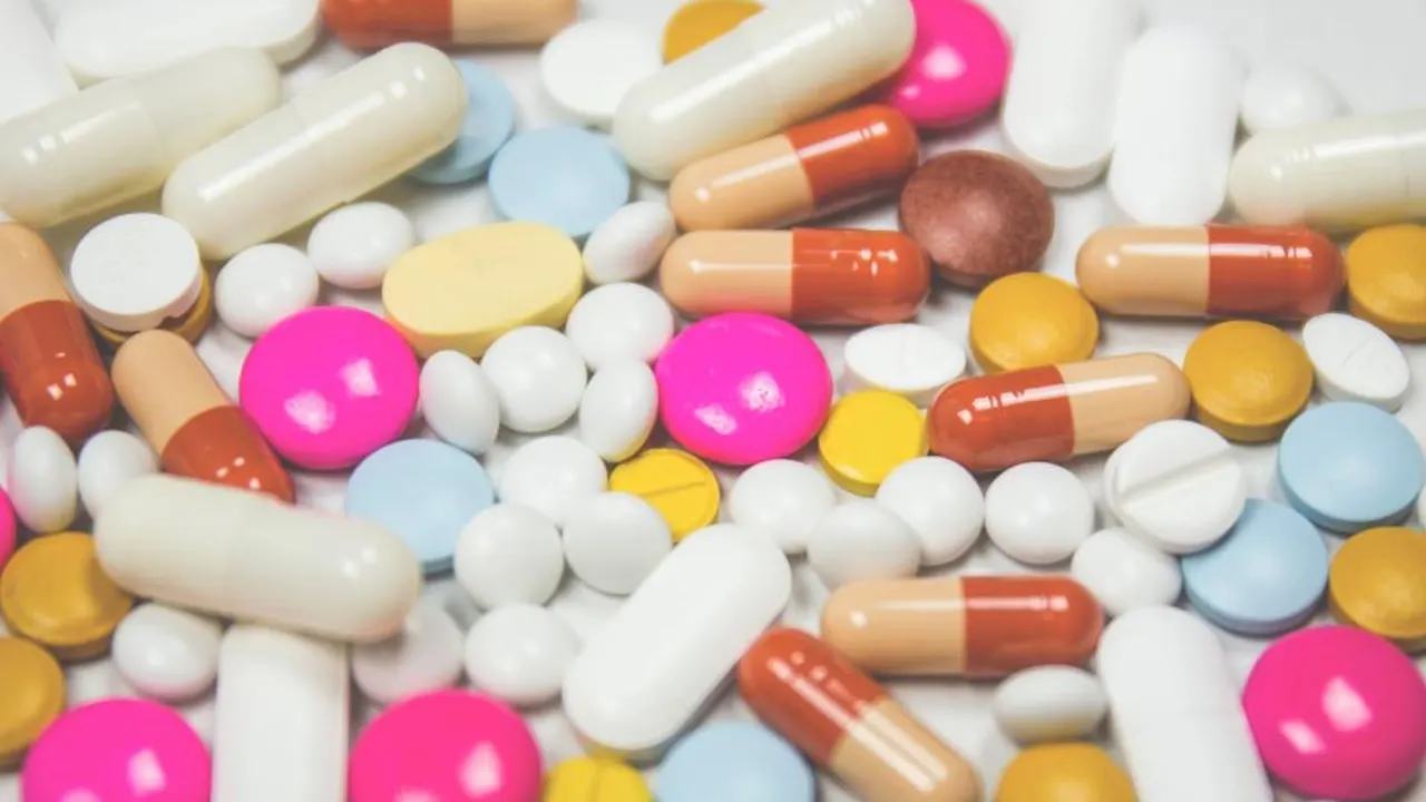 Pile of colourful pills and capsules